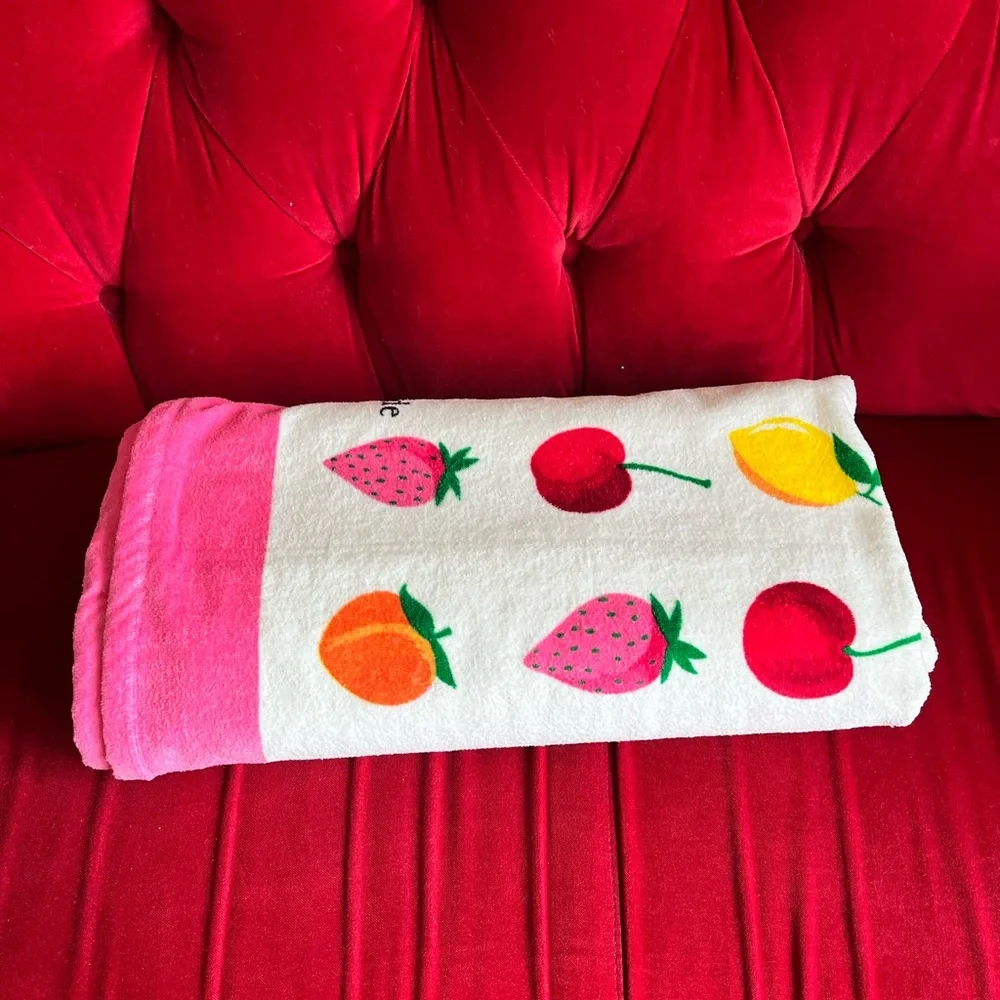 kate spade fruit beach towel NWT